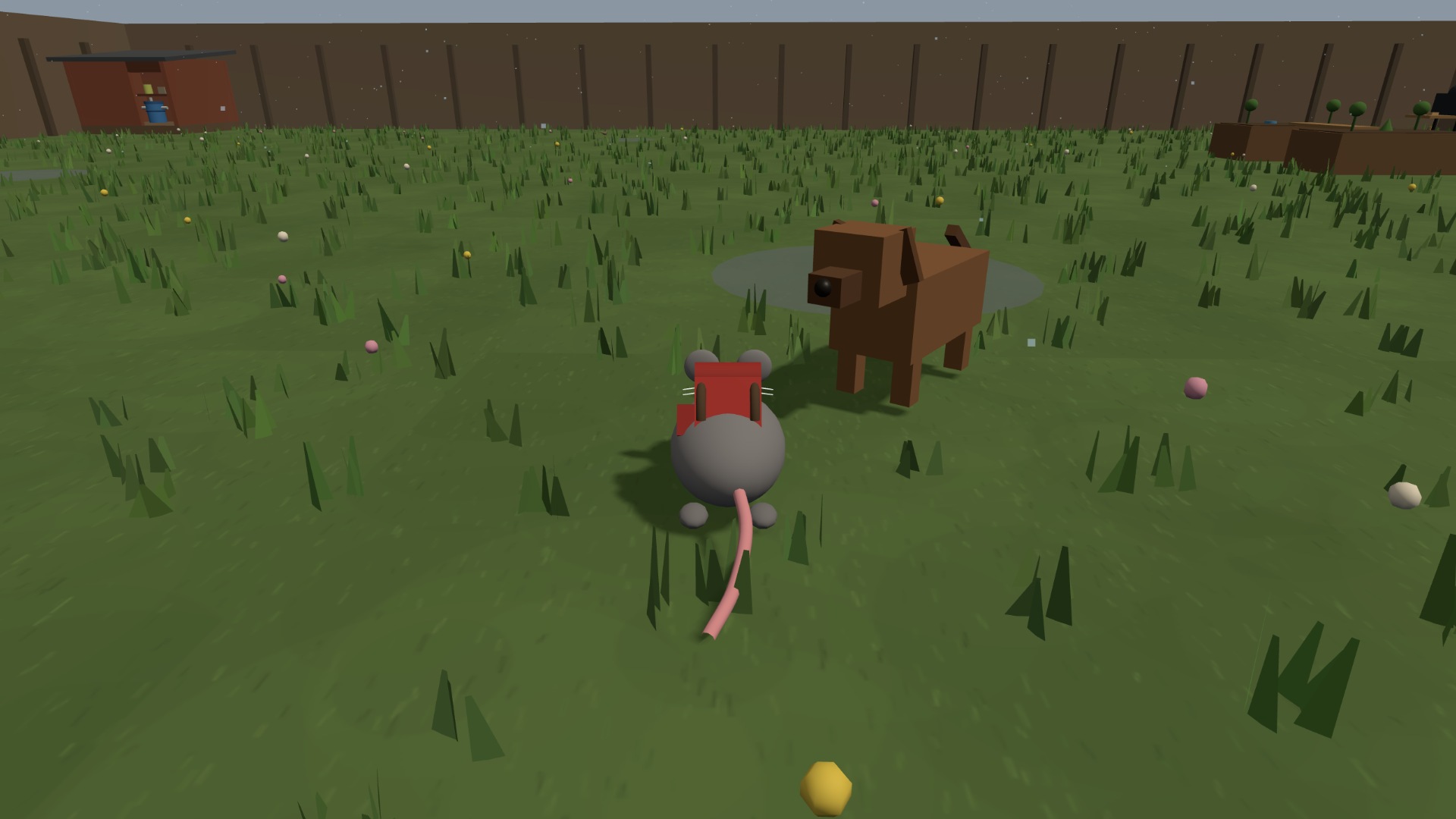 Backyard level - dodging the dog